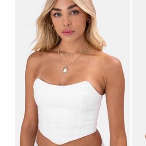 Adika denim corset style top